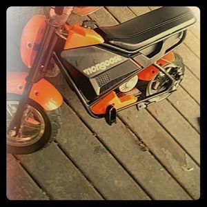 Black and orange minibike